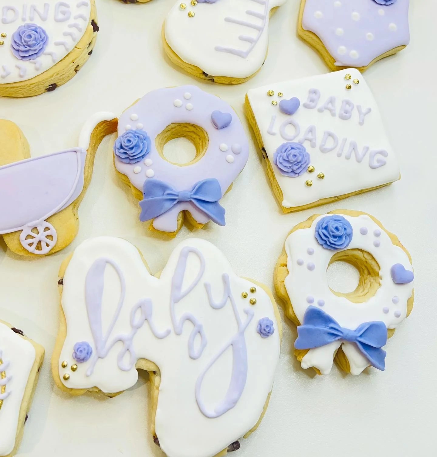 Lavender Baby Shower Favors, Purple Floral Baby Girl Cookie Favors - Image 4