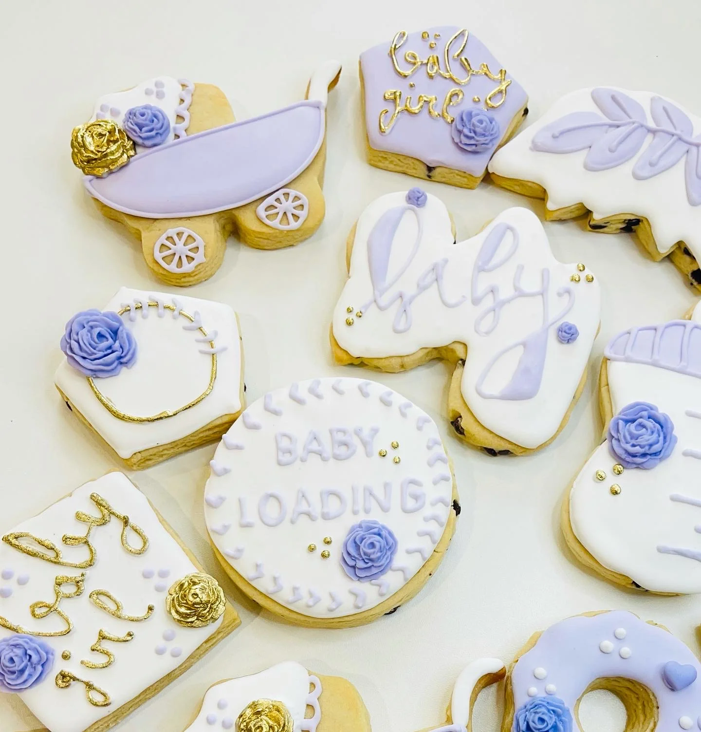 Lavender Baby Shower Favors, Purple Floral Baby Girl Cookie Favors - Image 5